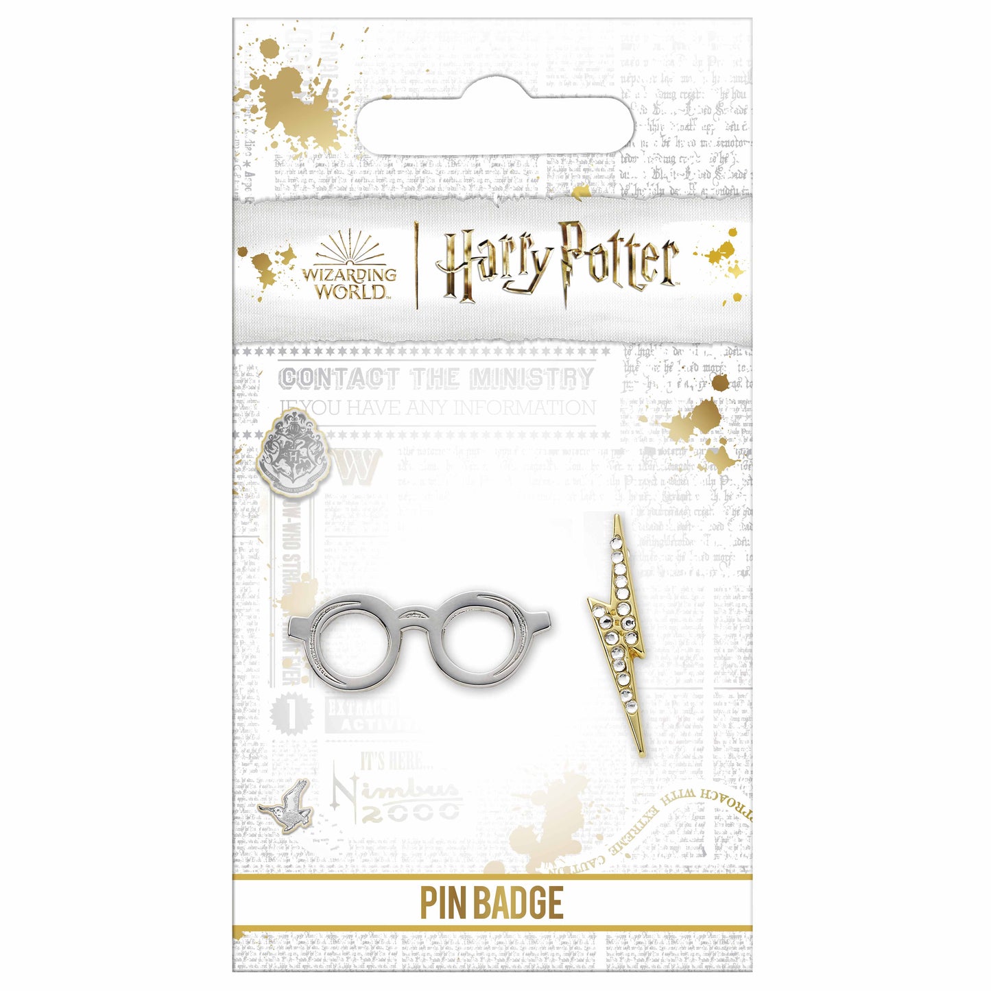 Harry Potter Glasses And Lightning Bolt Pin Badge