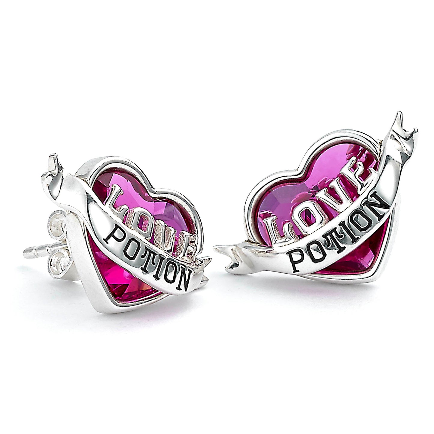 Harry Potter Love Potion Stud Earrings - Sterling Silver With Crystals