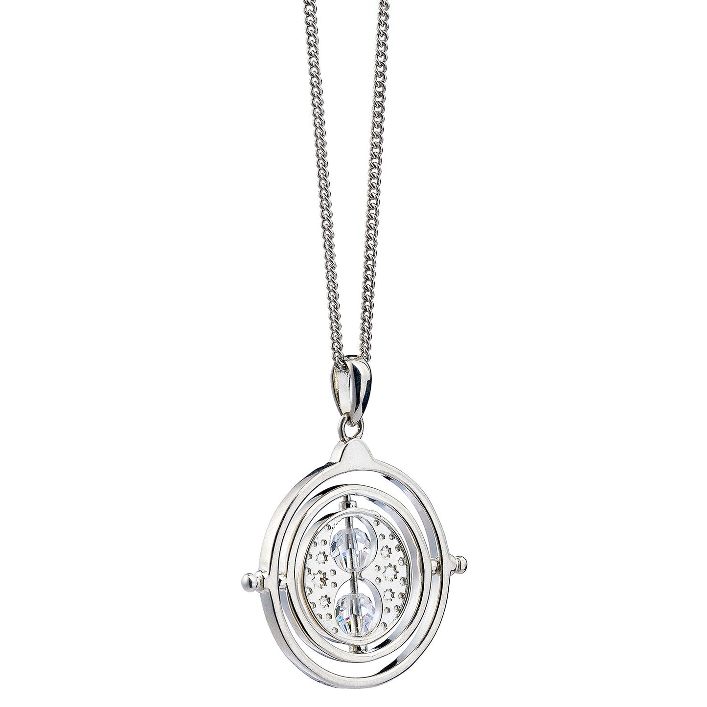 Harry Potter Time Turner Necklace - Sterling Silver With Crystals