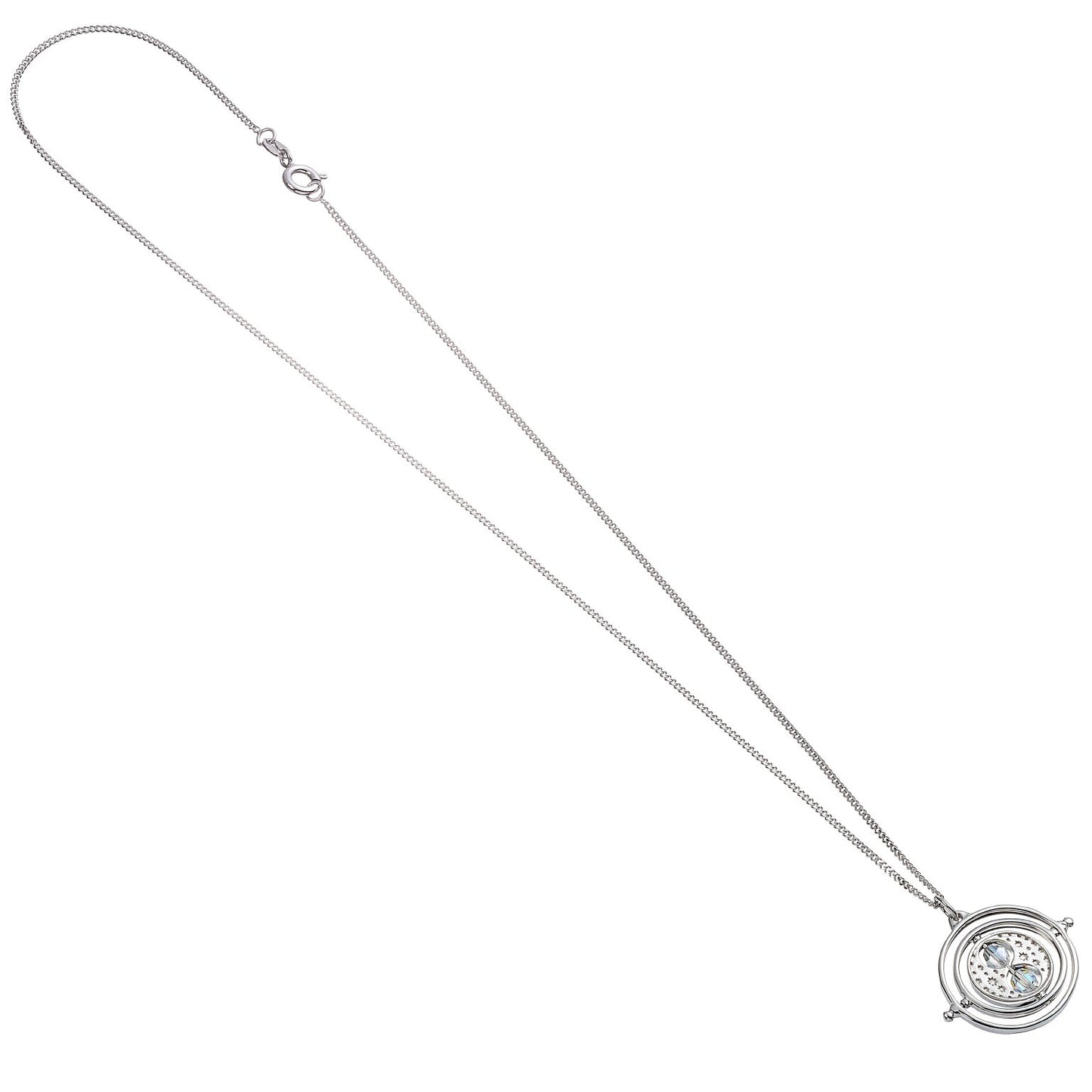 Harry Potter Time Turner Necklace - Sterling Silver With Crystals