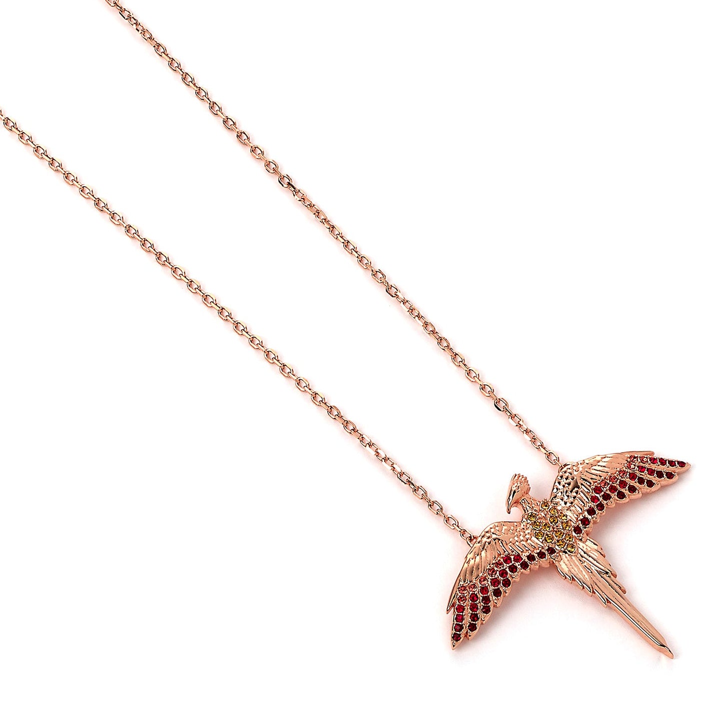 Harry Potter Fawkes Necklace - Sterling Silver With Crystals