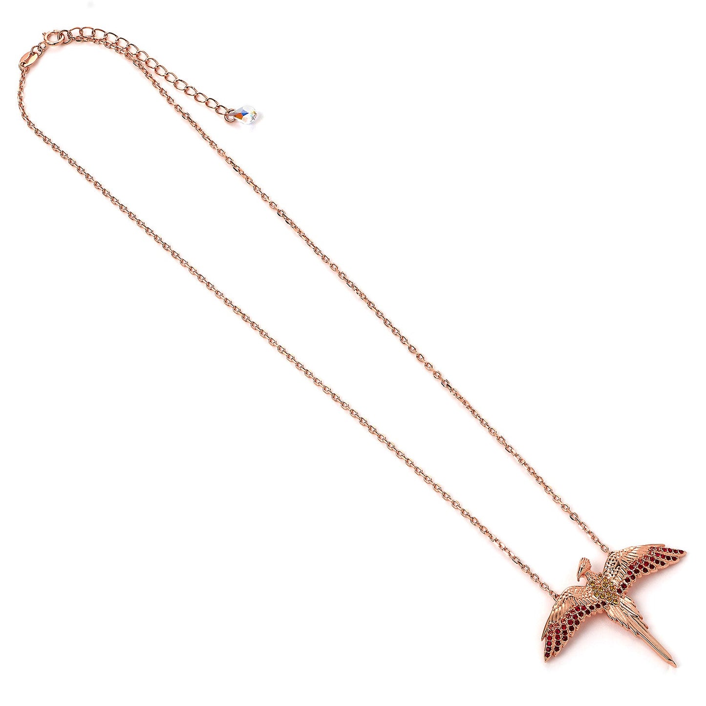 Harry Potter Fawkes Necklace - Sterling Silver With Crystals