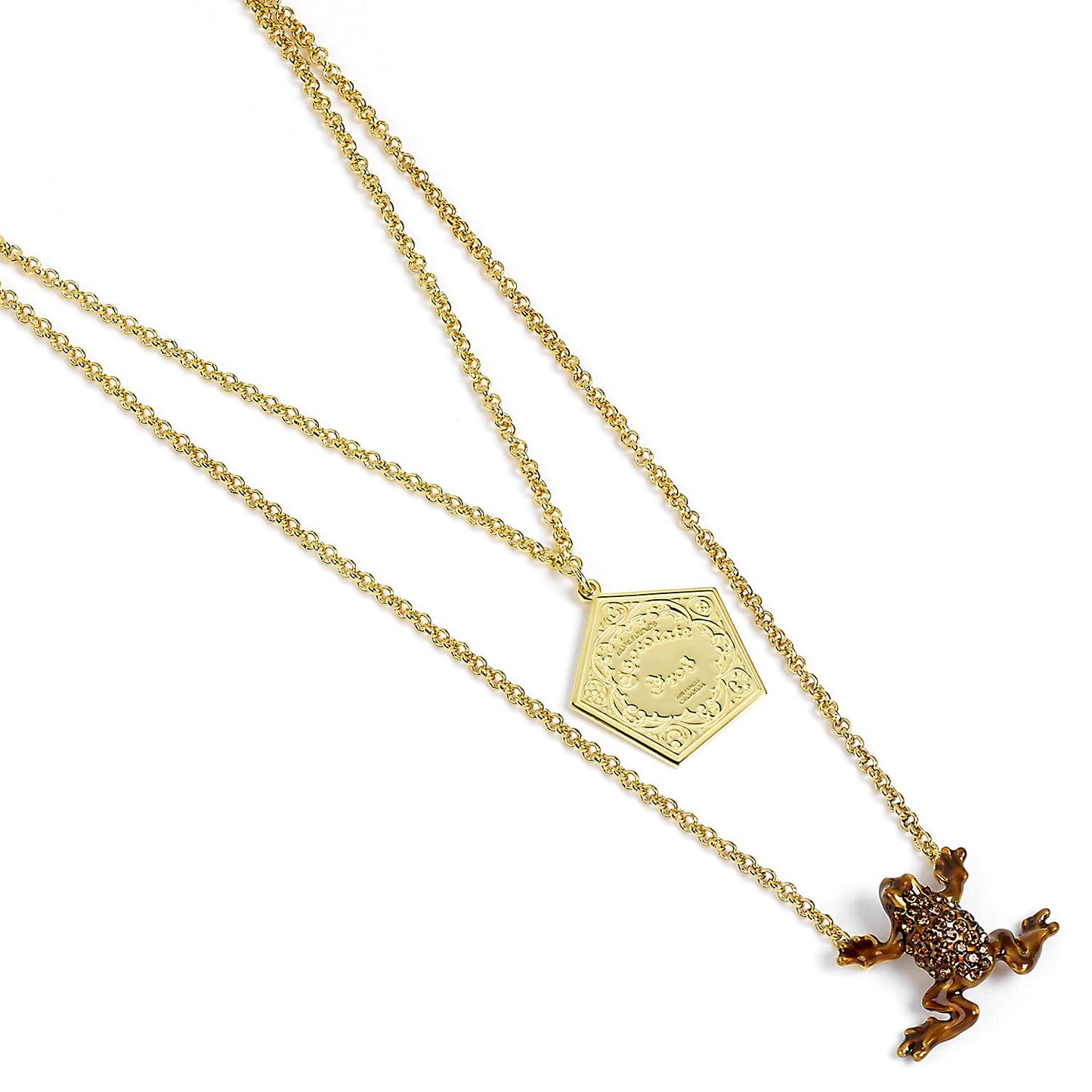 Harry Potter Chocolate Frog Necklace - Sterling Silver With Crystals