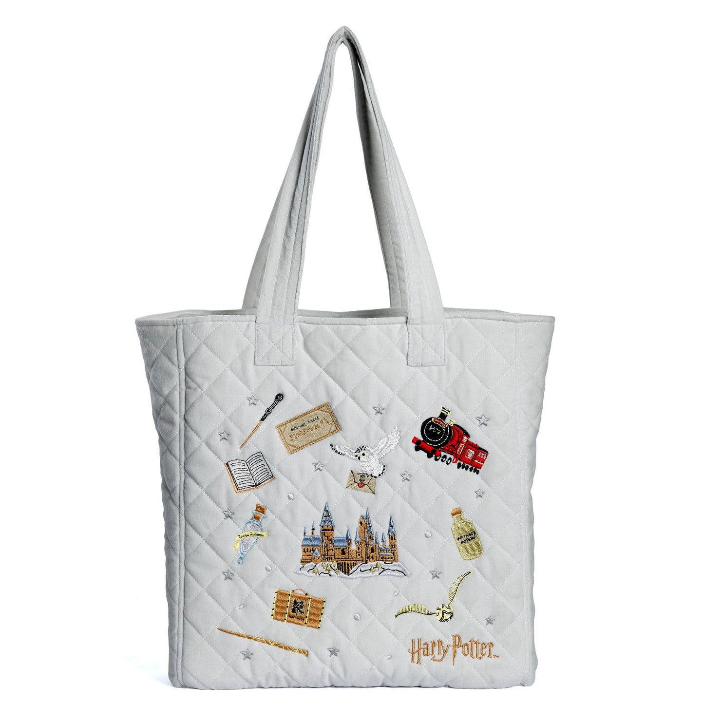 Harry Potter Icon Embroidered Velvet Tote Bag