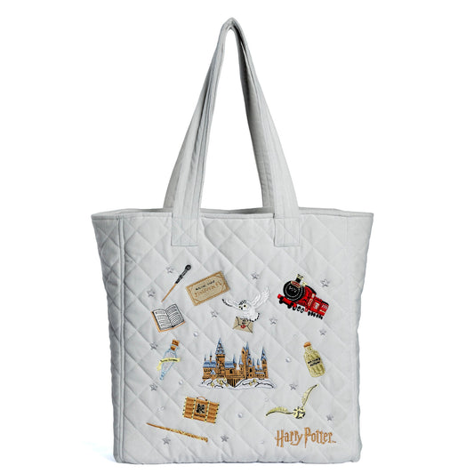 Harry Potter Icon Embroidered Velvet Tote Bag