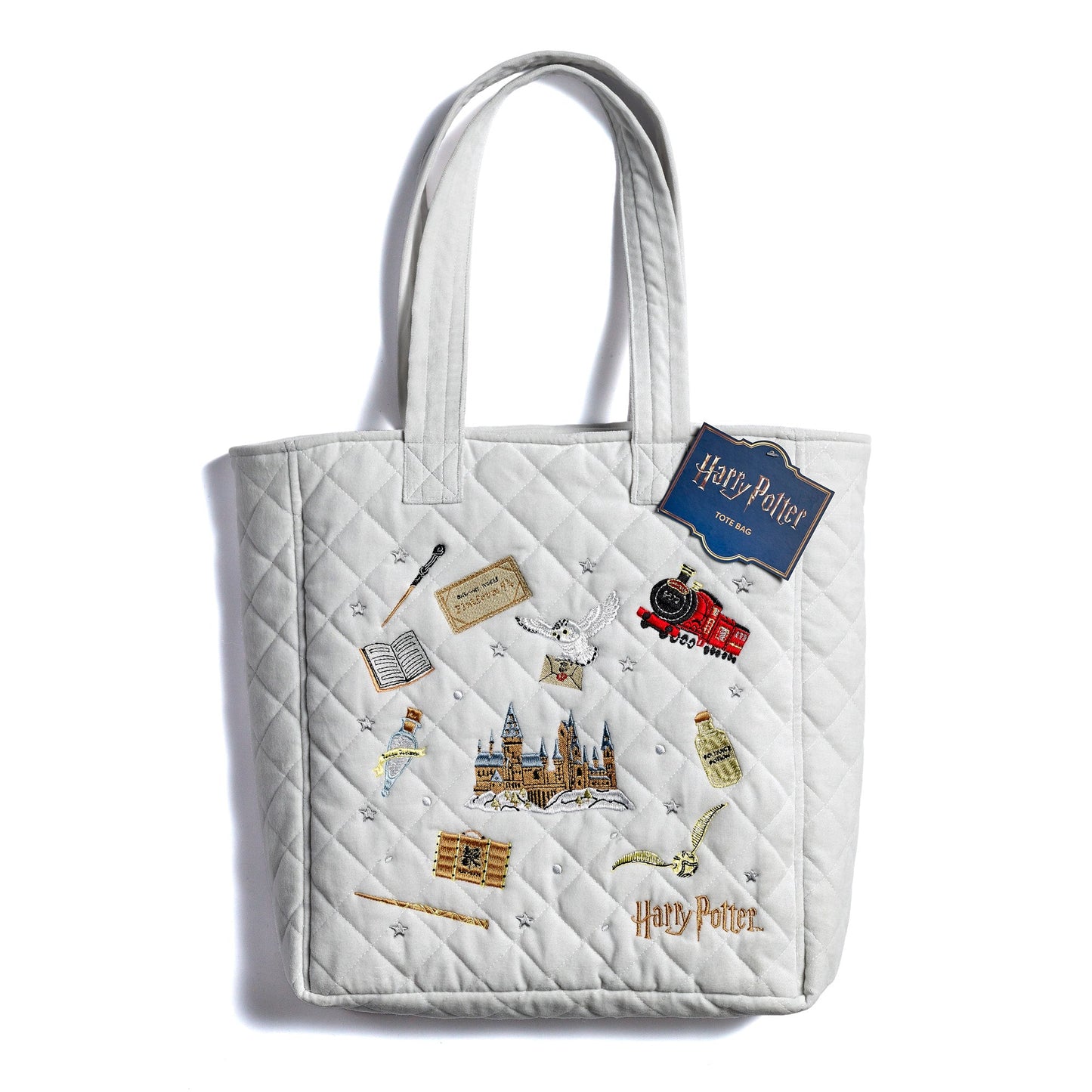 Harry Potter Icon Embroidered Velvet Tote Bag