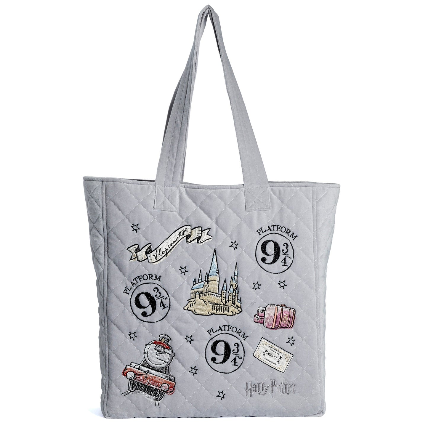 Harry Potter Platform 9 ¾ Embroidered Velvet Tote Bag