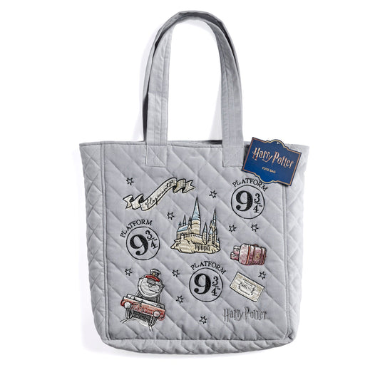 Harry Potter Platform 9 ¾ Embroidered Velvet Tote Bag