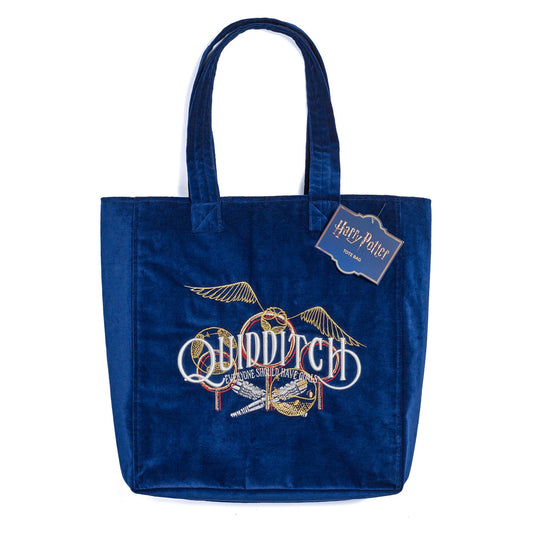 Harry Potter Quidditch Embroidered Velvet Tote Bag