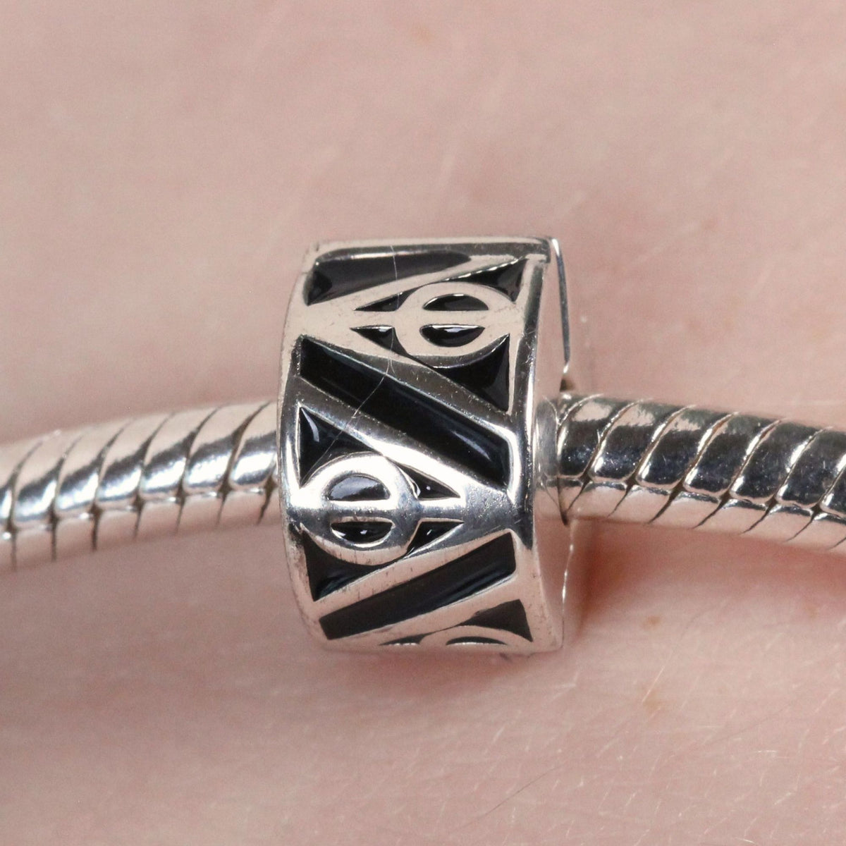 Harry Potter Deathly Hallows Stopper Bead Charm - Sterling Silver