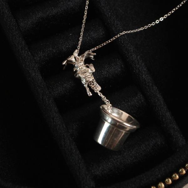 Harry Potter Mandrake Charm Necklace - Sterling Silver