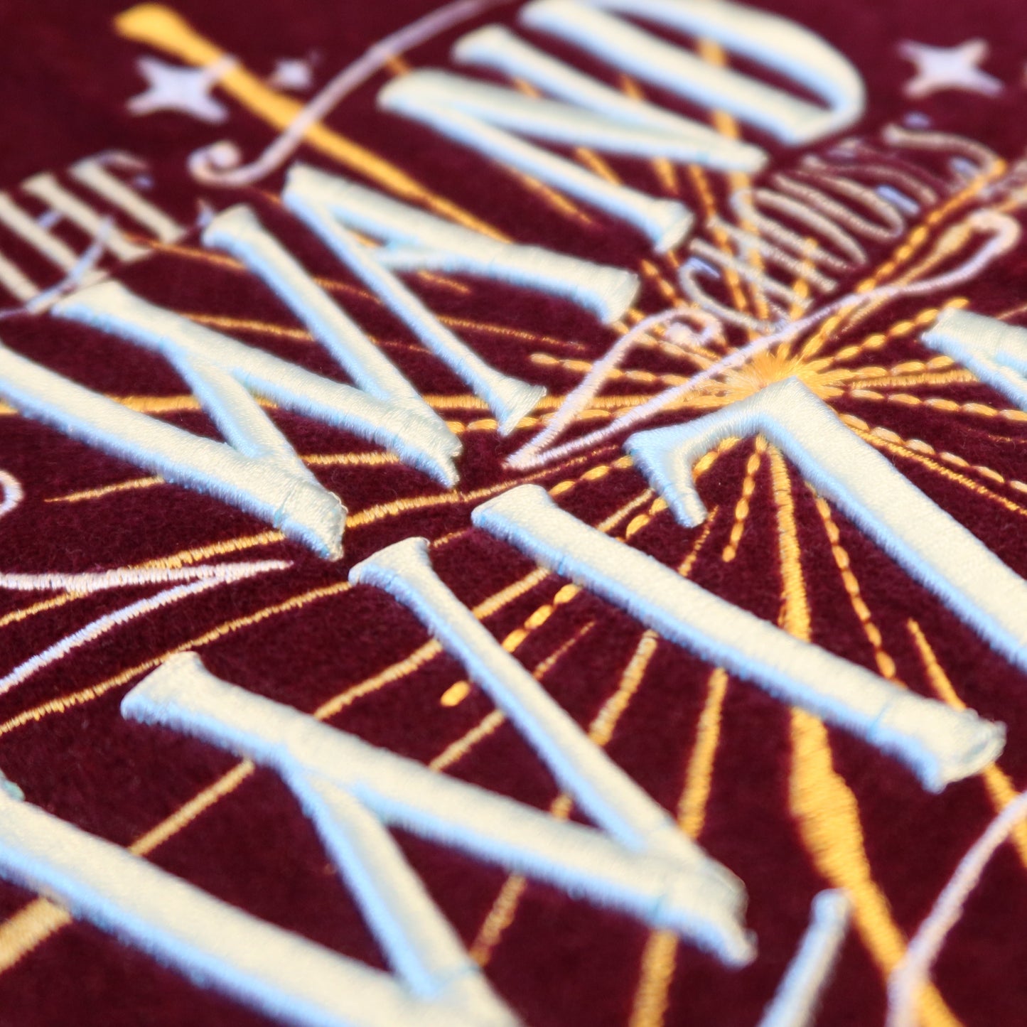 Harry Potter Wand Chooses The Wizard Embroidered Velvet Tote Bag