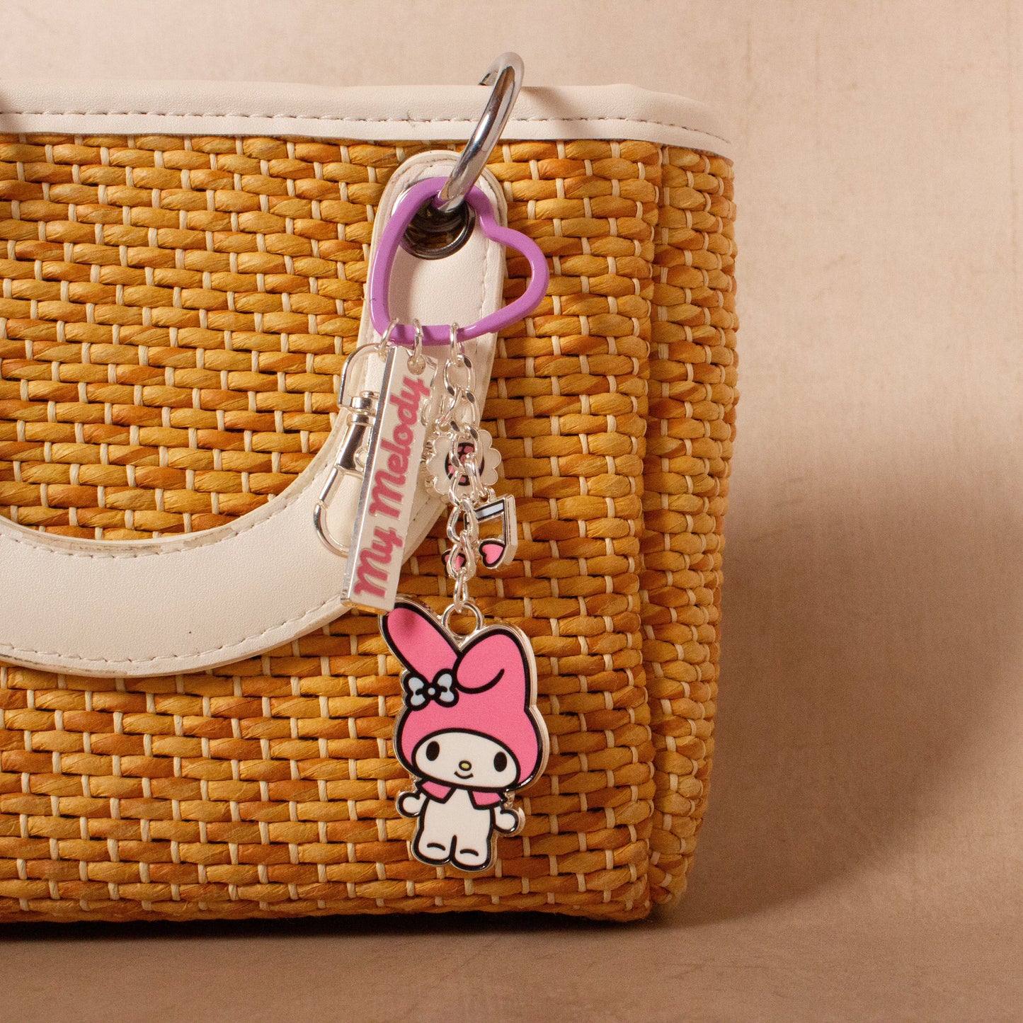 Hello Kitty My Melody Keyring with Charms