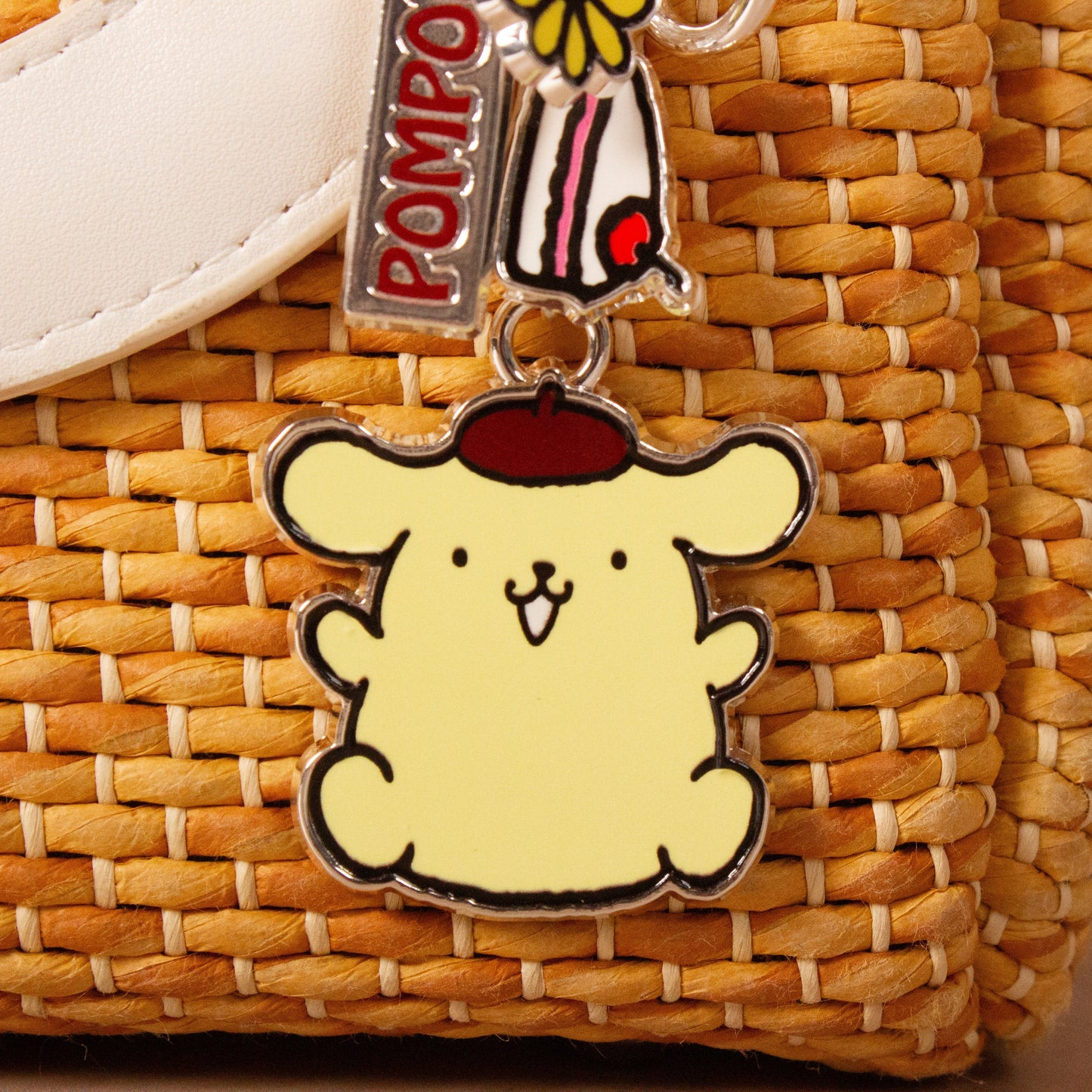Hello Kitty Pompompurin Keyring with Charms