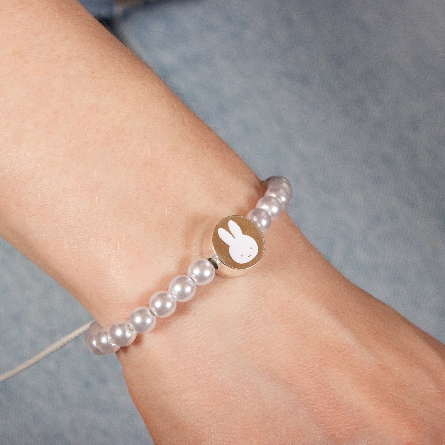 Miffy White Beaded Bracelet