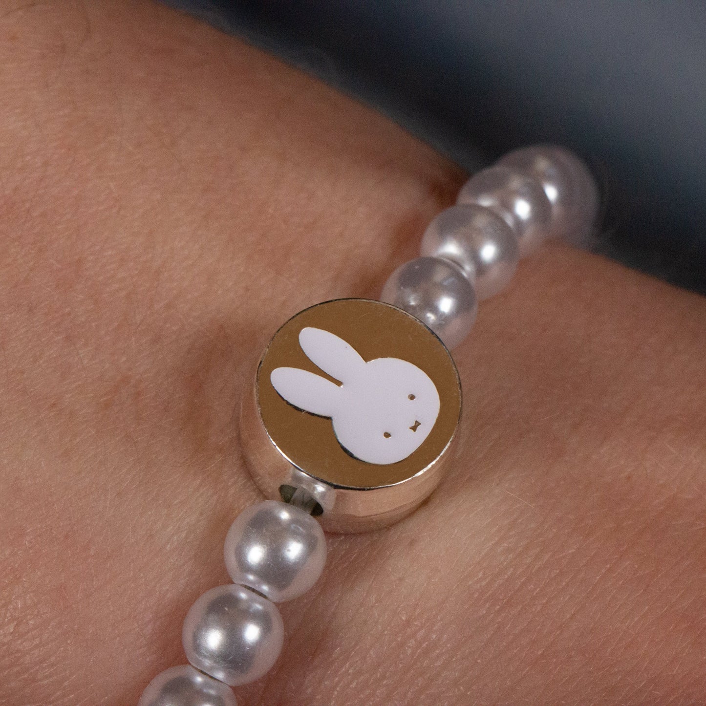Miffy White Beaded Bracelet