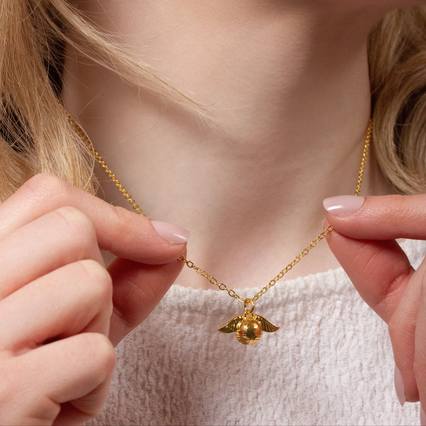 Harry Potter Quidditch Gift Set With Golden Snitch Necklace And Earrings