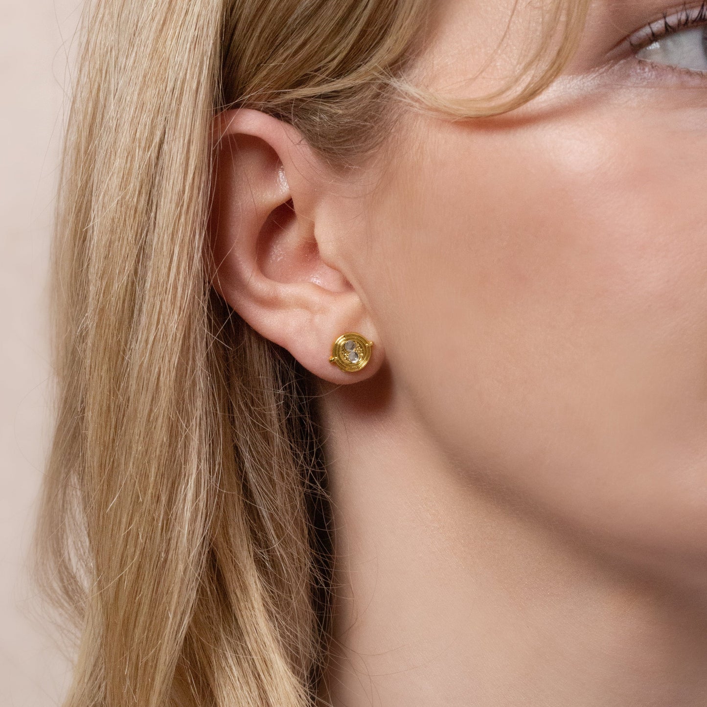 Harry Potter Gold Time Turner Stud Earrings