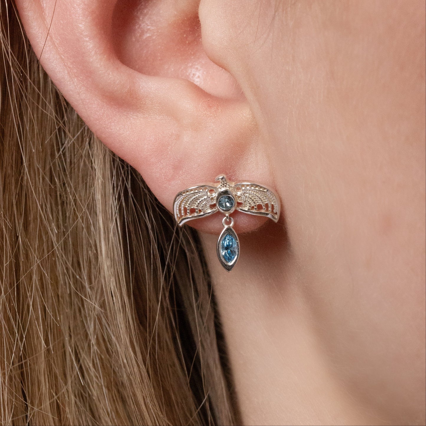 Harry Potter Diadem Stud Earrings - Sterling Silver With Crystals