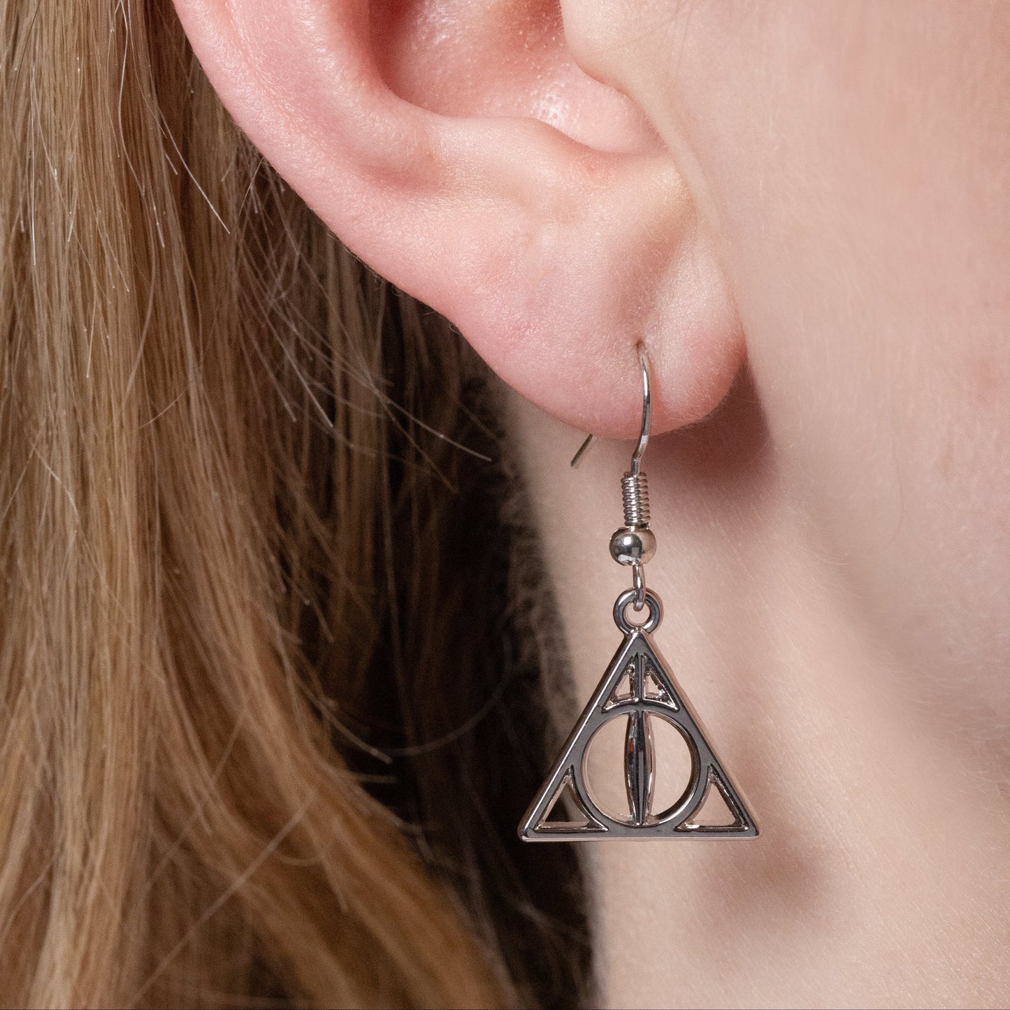 Harry Potter Deathly Hallows Drop Earrings
