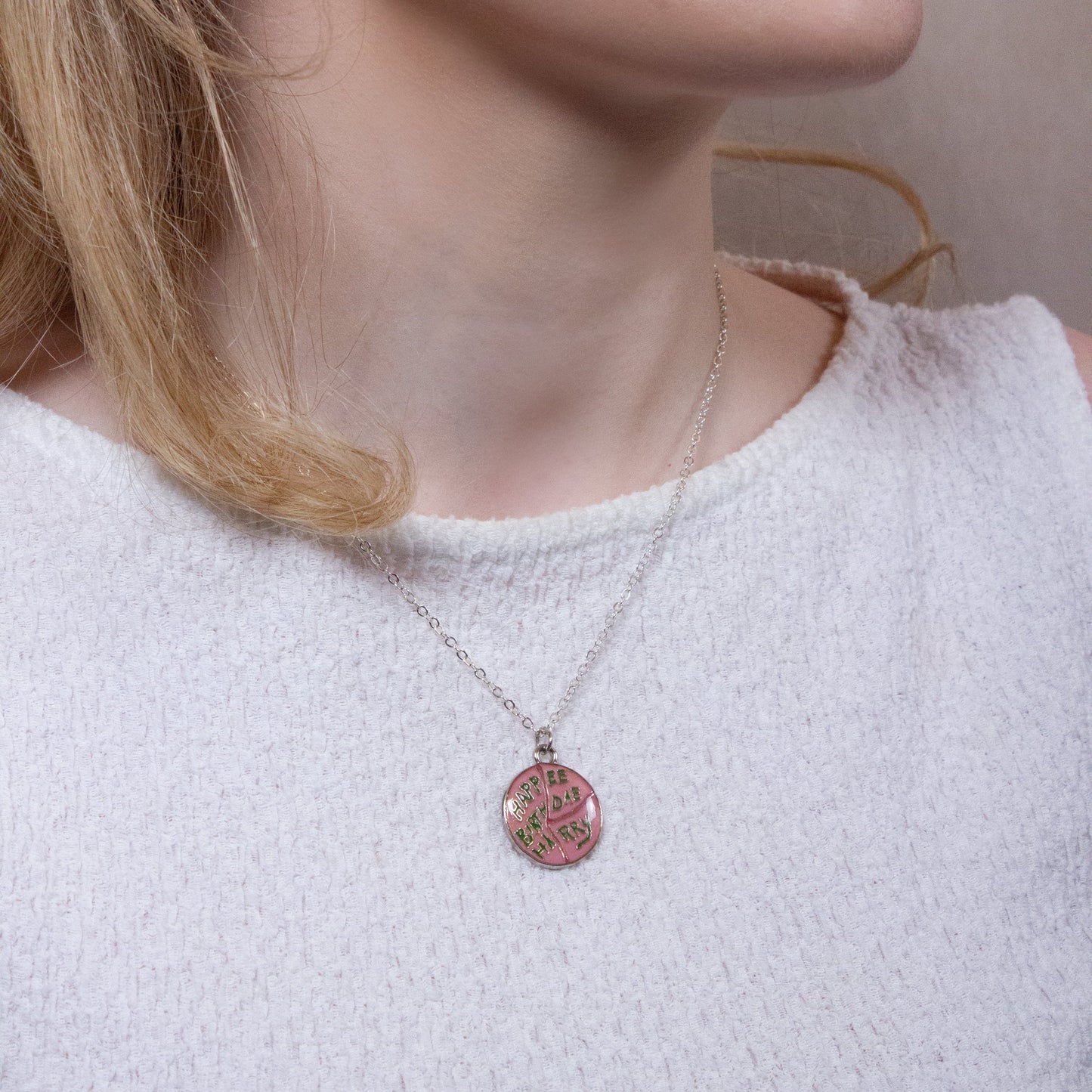 Harry Potter Happee Birthdae Harry Cake Necklace