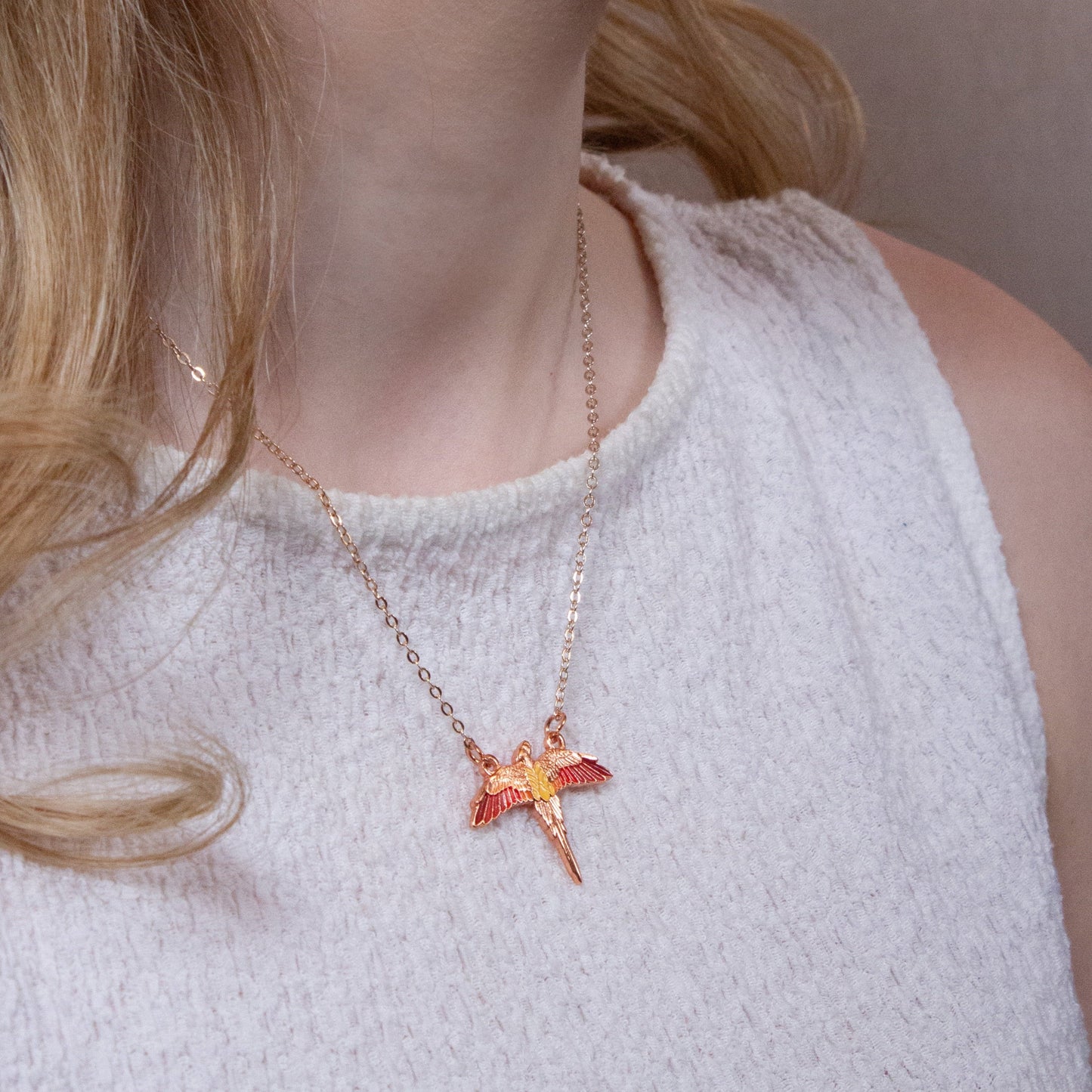 Harry Potter Fawkes Necklace