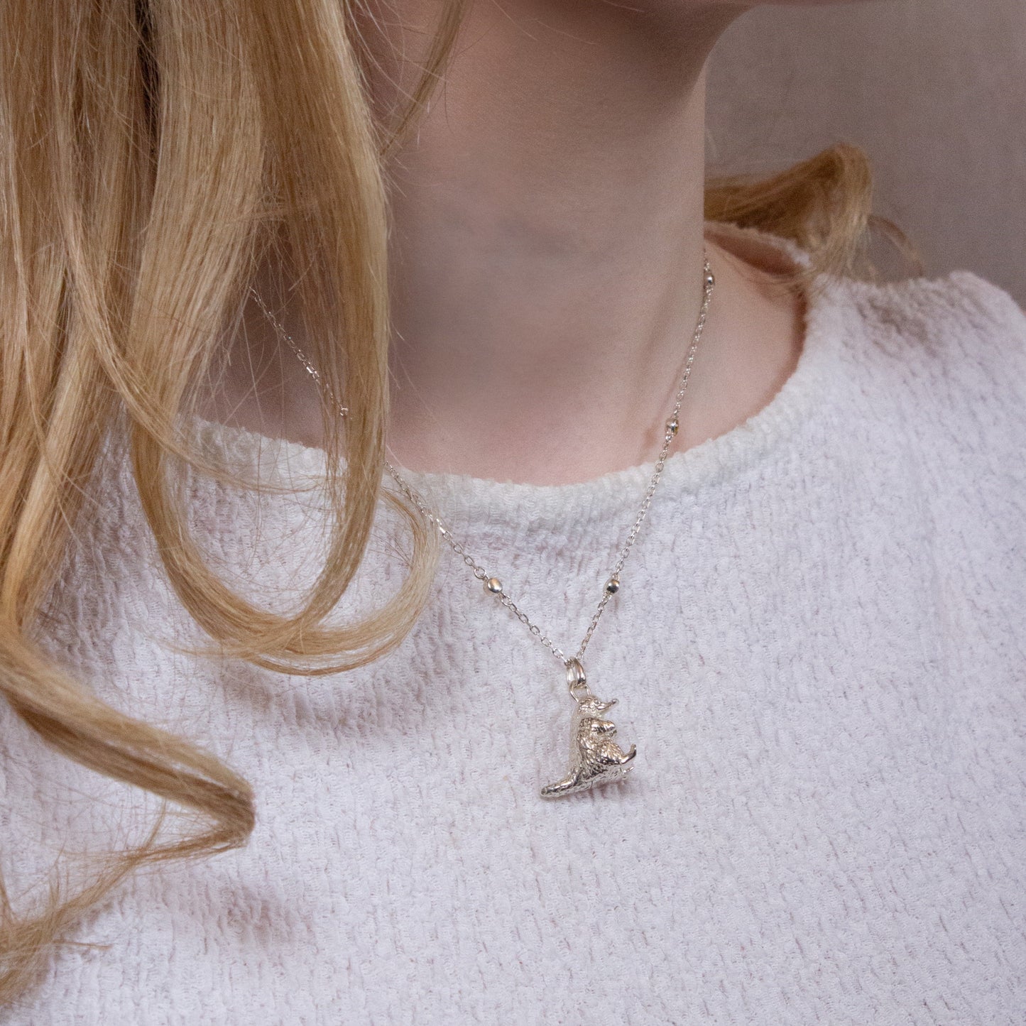 Fantastic Beasts Niffler Necklace - Sterling Silver With Crystals