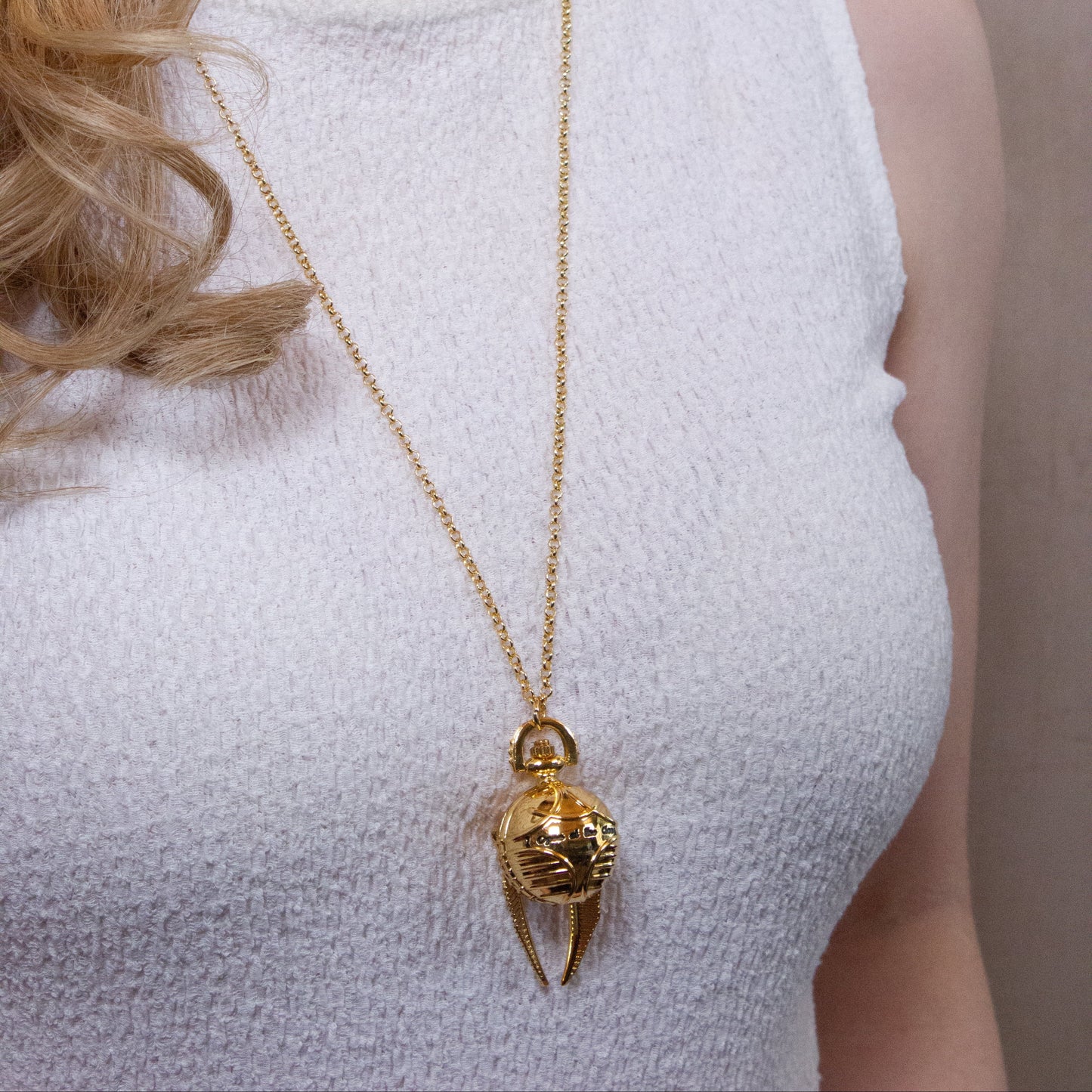 Harry Potter Golden Snitch Watch Necklace
