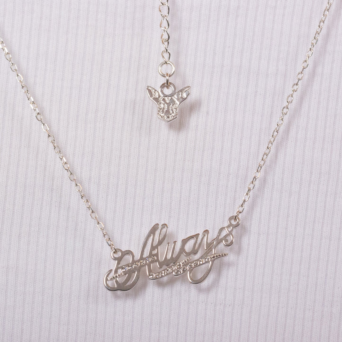 Harry Potter Always Necklace - Sterling Silver With Crystals
