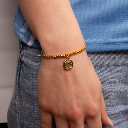 Manchester City Football Club Crest Ball Bead Bracelet
