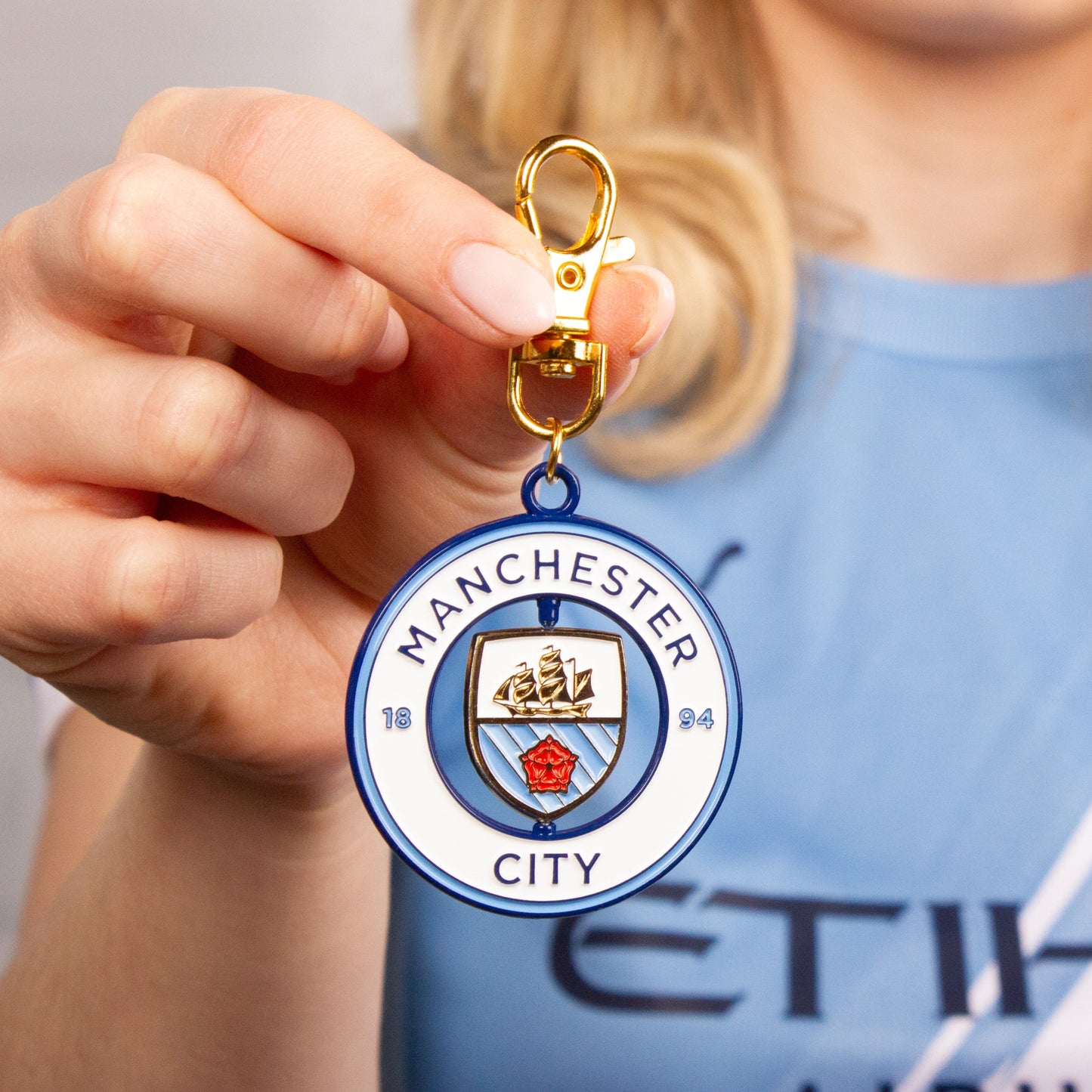 Manchester City Football Club Spinning Logo Backpack Hanger