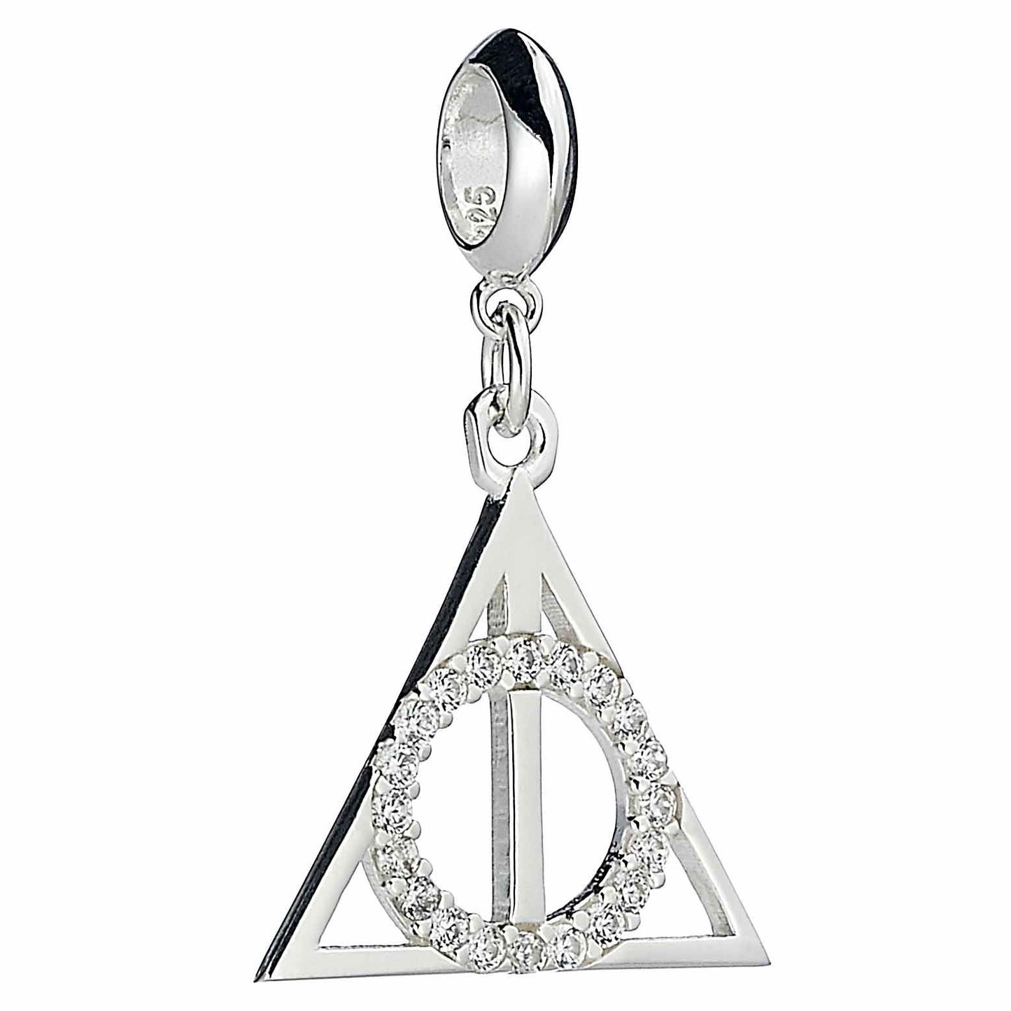 Harry Potter Deathly Hallows Charm - Sterling Silver With Crystals