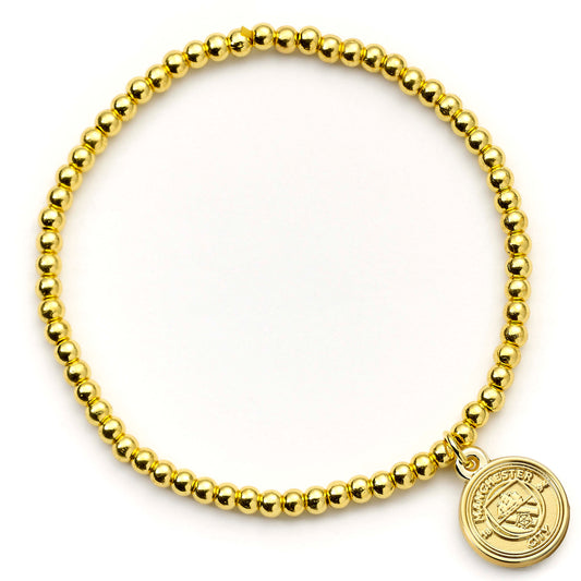 Manchester City Football Club Crest Ball Bead Bracelet