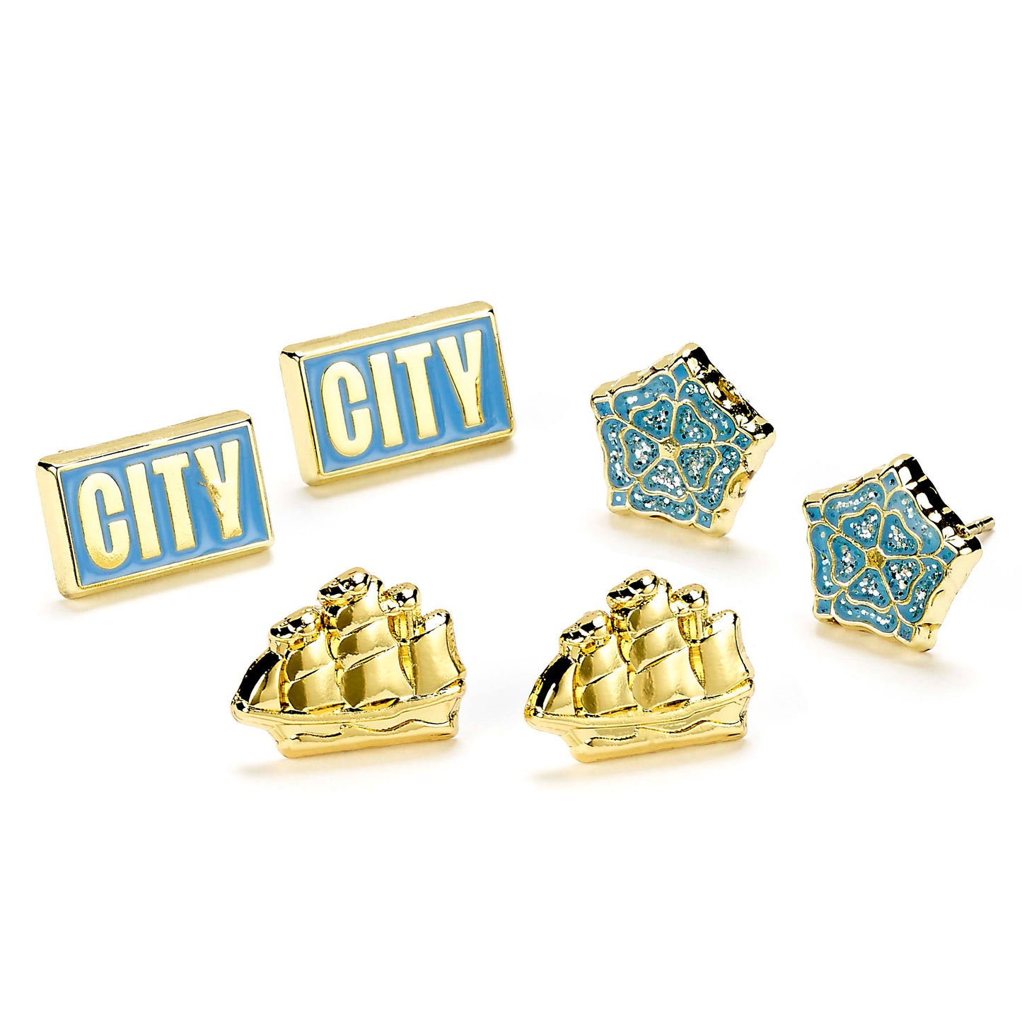 Manchester City Football Club Stud Earring Set