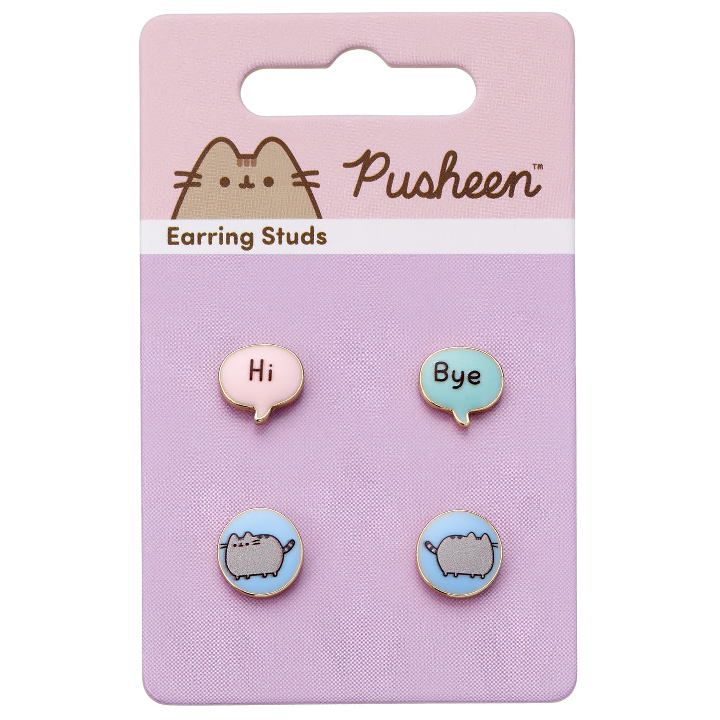 Pusheen The Cat "Hi , Bye" Stud Earring Set