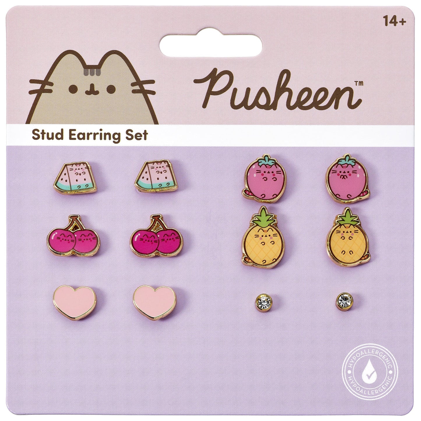 Pusheen The Cat Fruits Themed Stud Earring Set