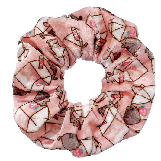 Pusheen The Cat Strawberry Milk Carton Hair Scrunchie
