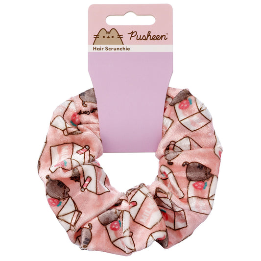 Pusheen The Cat Strawberry Milk Carton Hair Scrunchie