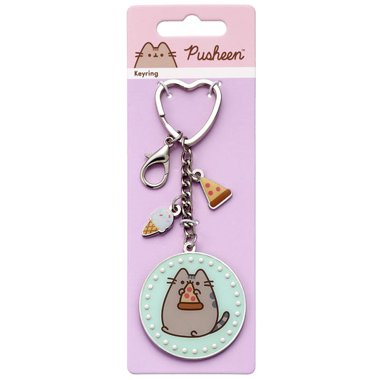 Pusheen The Cat Pizza Keyring with Mini Charms