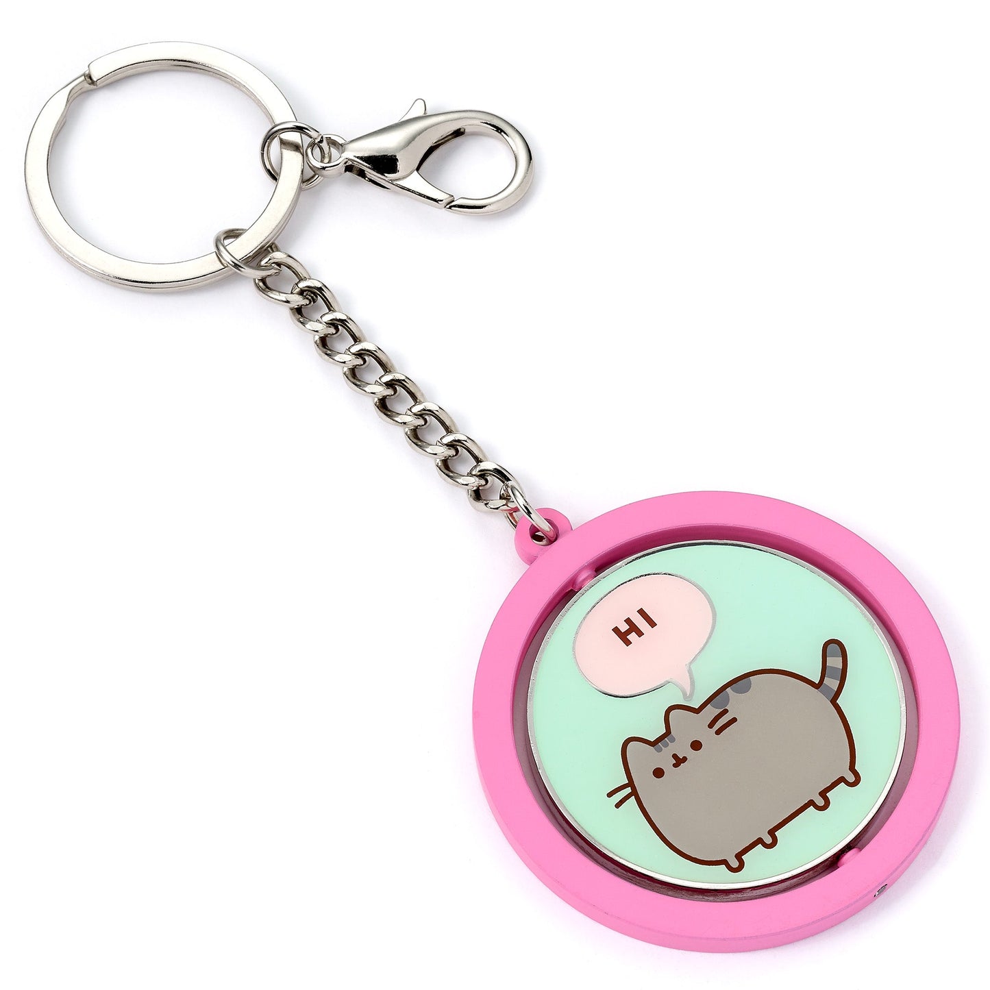 Pusheen The Cat "Hi , Bye" Spinning Keyring
