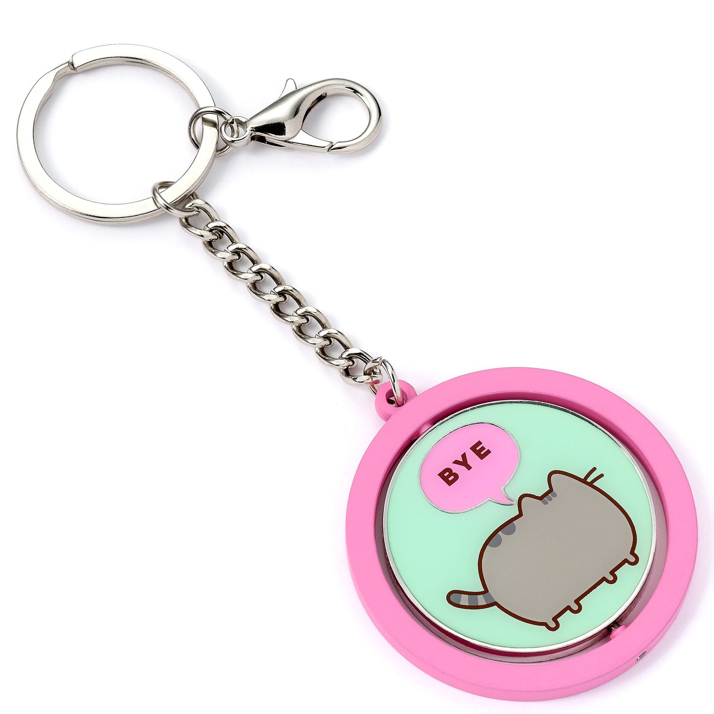 Pusheen The Cat "Hi , Bye" Spinning Keyring