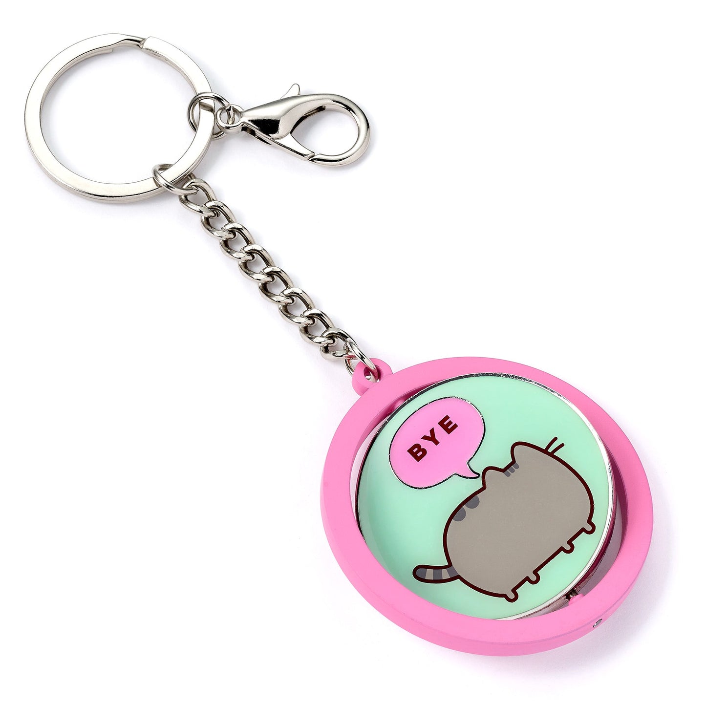 Pusheen The Cat "Hi , Bye" Spinning Keyring