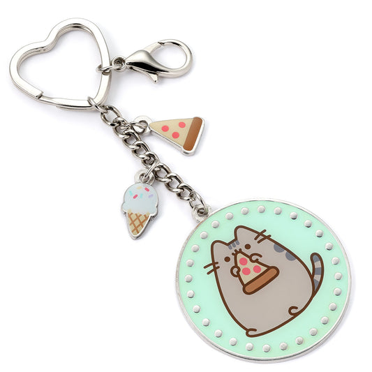Pusheen The Cat Pizza Keyring with Mini Charms