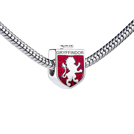 Harry Potter Hogwarts House Shield Spacer Bead - Sterling Silver