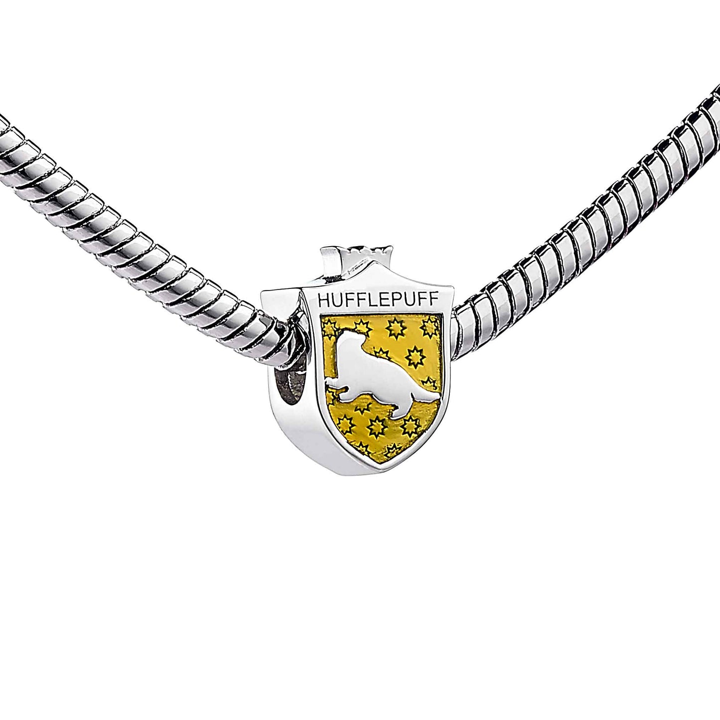 Harry Potter Hogwarts House Shield Spacer Bead - Sterling Silver