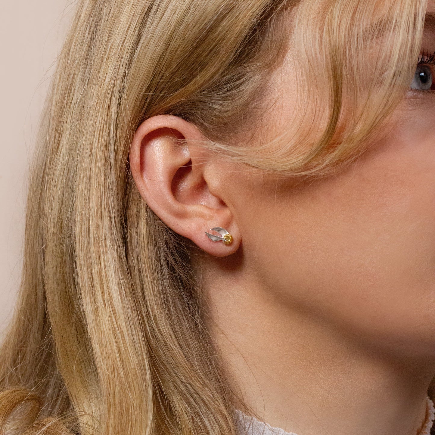 Harry Potter Golden Snitch Stud Earrings - Sterling Silver