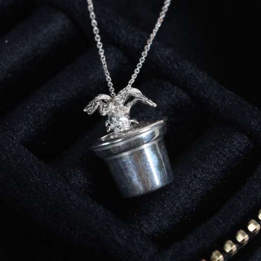 Harry Potter Mandrake Charm Necklace - Sterling Silver