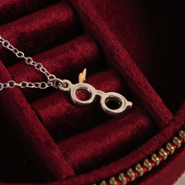 Harry Potter Lightning Bolt & Glasses Necklace
