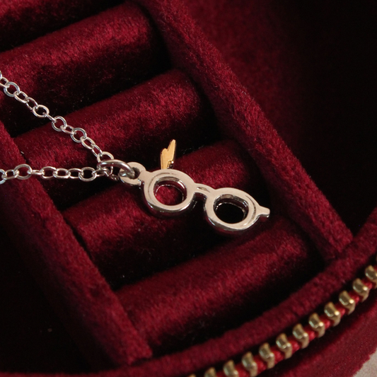 Harry Potter Lightning Bolt & Glasses Necklace
