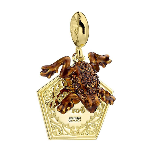 Harry Potter Chocolate Frog Charm - Sterling Silver With Crystals